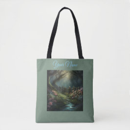 Bolso De Tela Sendero de bosque encantado Cottagecore flores lun