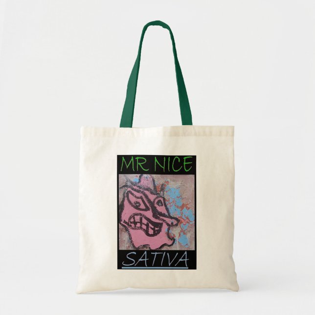 BOLSO DE TELA SEÑOR SATIVA AGRADABLE (Frente)