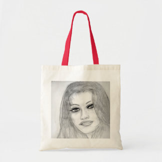Bolso De Tela Señora afortunada con la frontera roja
