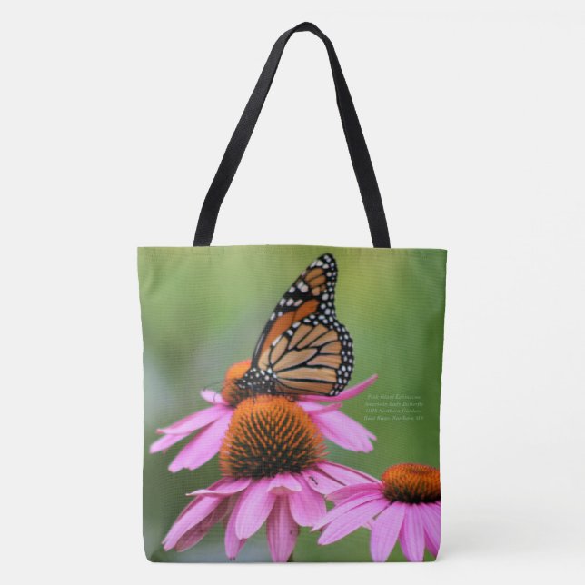 Bolso De Tela Señora americana Butterfly del Echinacea gigante (Anverso)