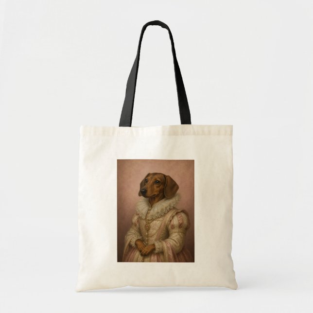 Bolso De Tela Señora Dachshund (Frente)
