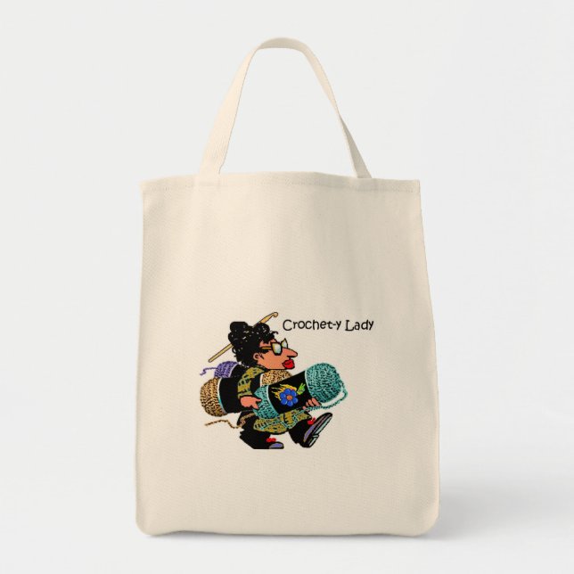 Bolso De Tela Señora Eco Tote del Ganchillo-y (Frente)