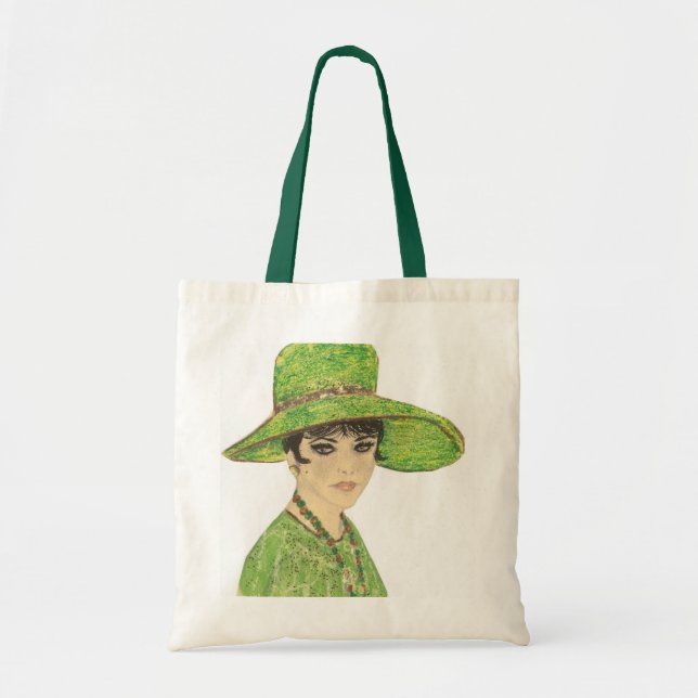 Bolso De Tela Señora In Green (Frente)