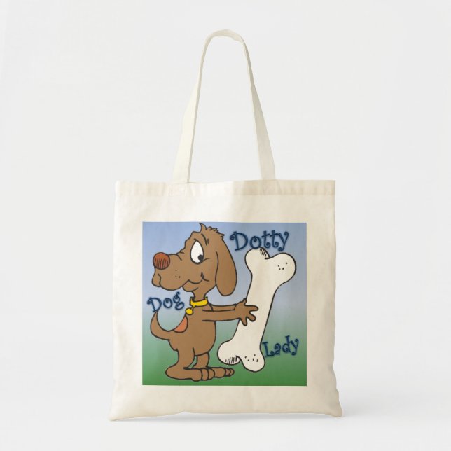 Bolso De Tela Señora manchada del perro (Frente)