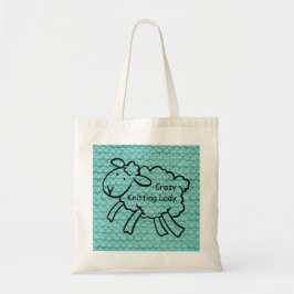 Bolso De Tela Señora que hace punto loca Bag