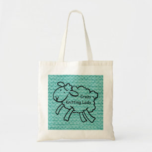 Bolso De Tela Señora que hace punto loca Bag