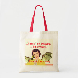 Bolso De Tela Señora Tote del dragón