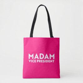 Bolso De Tela Señora vicepresidenta, tipografía moderna rosa cal