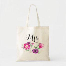 Bolso De Tela Señora Watercolor Flowers Tote