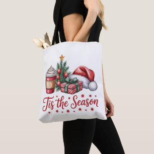 Bolso De Tela Sensación de alegría navideña árbol de cacao calie
