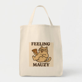 Bolso De Tela Sensación mauzy - Retro Cat Pizza Vibes estética
