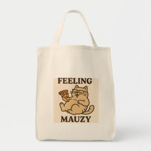 Bolso De Tela Sensación mauzy - Retro Cat Pizza Vibes estética