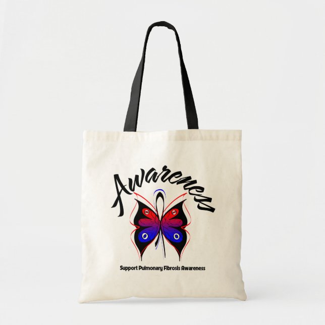 Bolso De Tela SENSIBILIZACIÓN Mariposa Fibrosis pulmonar (Frente)