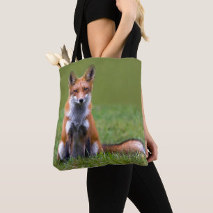 Bolso De Tela Sentada del Fox rojo