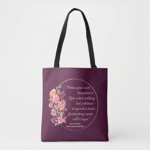 Bolso De Tela Sentido Y Sensibilidad Cita I - Estilo Cuto