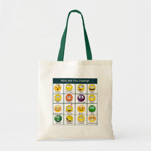 Bolso De Tela Sentimientos Caras - ¿Cómo te sientes? 