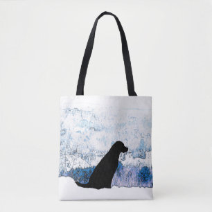 Bolso De Tela Sentirse con el corazón - Perro negro - Laboratori