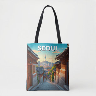 Bolso De Tela Seoul Bukchon South Korea Sunset