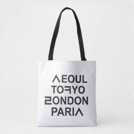 BOLSO DE TELA SEOUL TOKYO LONDON PARIS