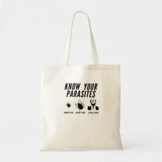 Bolso De Tela Sepa sus parásitos - camiseta anti del triunfo -