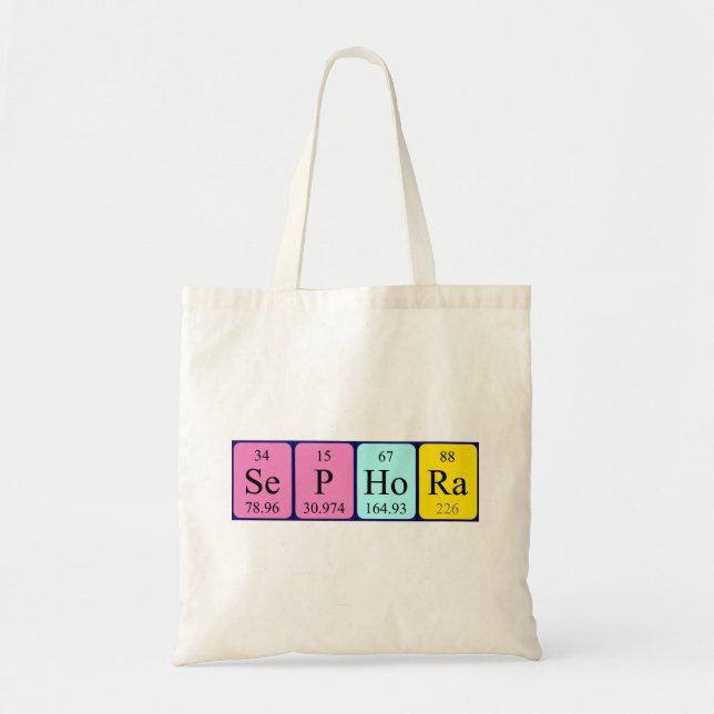 Bolso De Tela Sephora periodic table name tote bag (Frente)