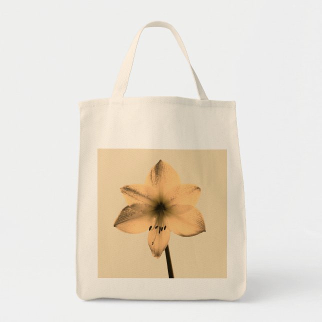 Bolso De Tela sepia amaryllis (Frente)