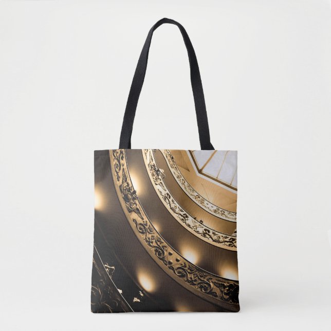 Bolso De Tela Sepia Architecture (Anverso)