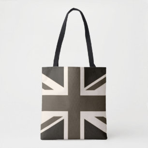 Bolso De Tela Sepia británica de Union Jack Antiqued
