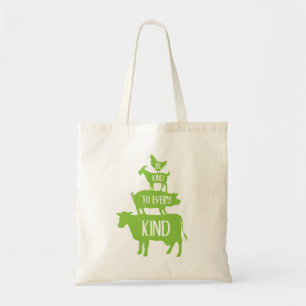 Bolso De Tela Ser amable con todos los animales de granja