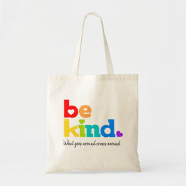 Bolso De Tela Ser amable mensaje de personalizado de eslóganes g