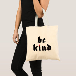 Bolso De Tela Ser amable - Mensaje positivo simple