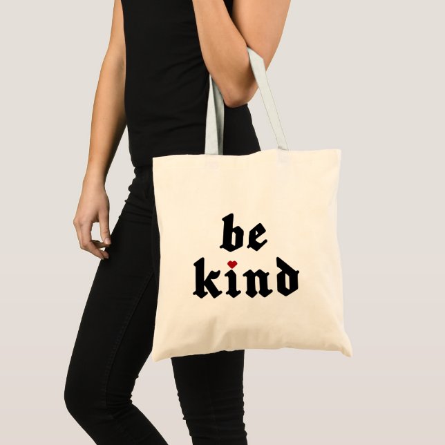 Bolso De Tela Ser amable - Mensaje positivo simple (Anverso (producto))