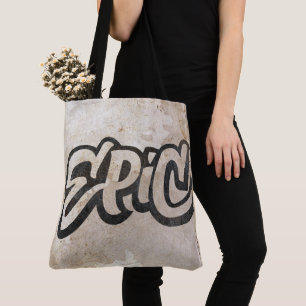 Bolso De Tela Ser audaz con letras ÉPICAS - moda del graffiti