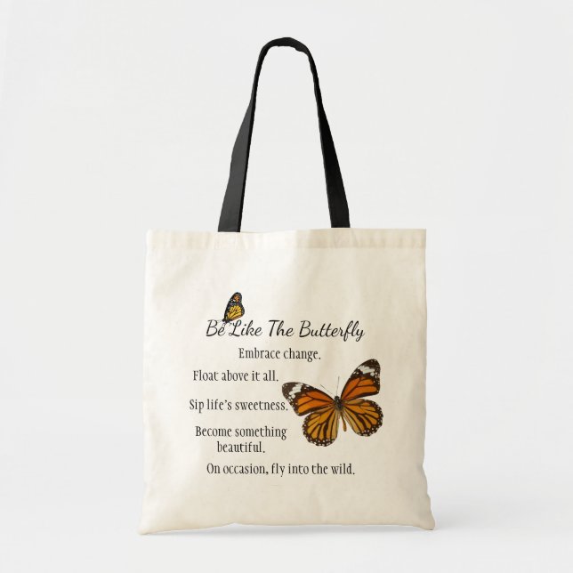 Bolso De Tela Ser como la versión del monarca del Tote de maripo (Frente)