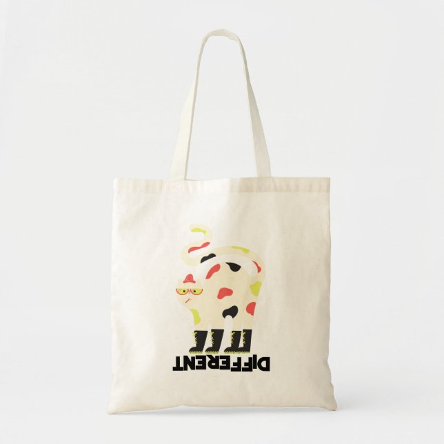 Bolso De Tela Ser diferentes diseños divertidos de gato fundido (Frente)