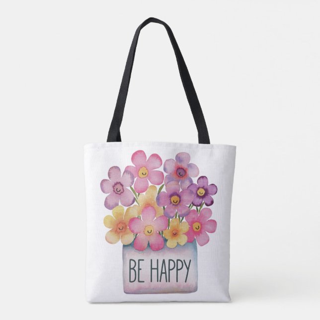 Bolso De Tela Ser feliz (Reverso)
