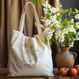 Bolso De Tela Ser Flores Sin Miedo Cabeza Feminine