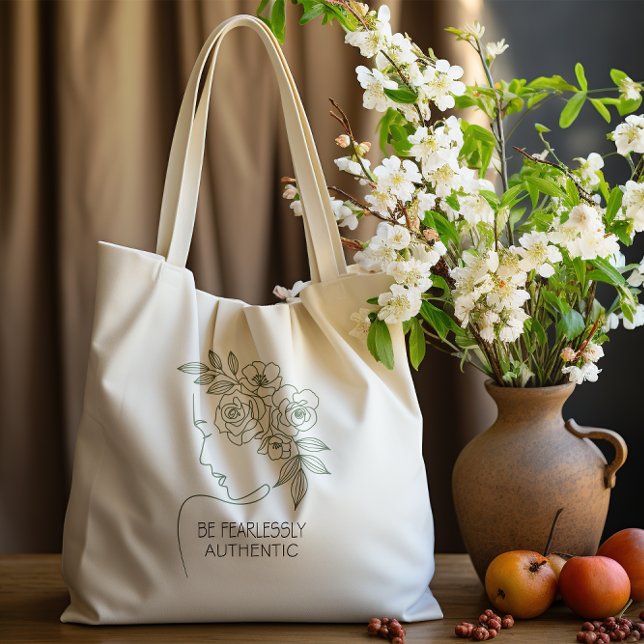Bolso De Tela Ser Flores Sin Miedo Cabeza Feminine (Subido por el creador)