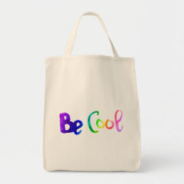 Bolso De Tela Ser fresco dibujo de letras de motivación de acuar