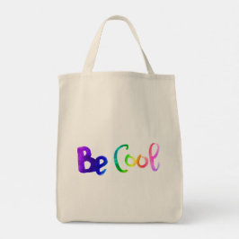 Bolso De Tela Ser fresco lettering de motivación acuarela dibujo