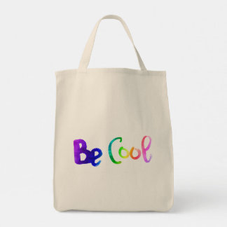 Bolso De Tela Ser fresco lettering de motivación acuarela dibujo