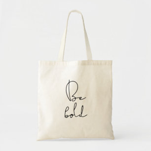 Bolso De Tela Ser letra negra en negrita