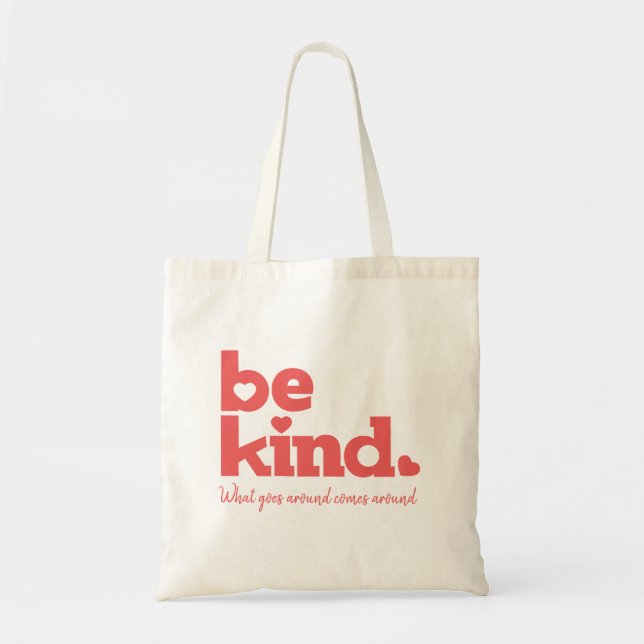 Bolso De Tela Ser personalizado de eslogan gráfico amable mensaj (Frente)