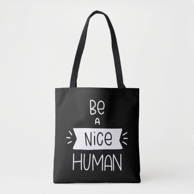 Bolso De Tela Ser un buen ser humano (Anverso)