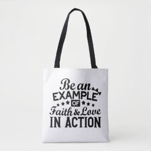 Bolso De Tela Ser un ejemplo de fe y amor en acción