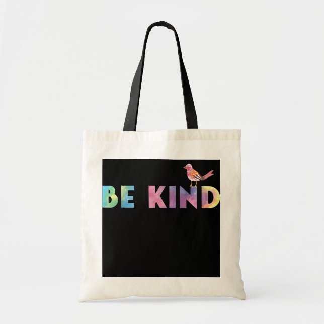 Bolso De Tela Ser un tintín amable con un pájaro (Frente)