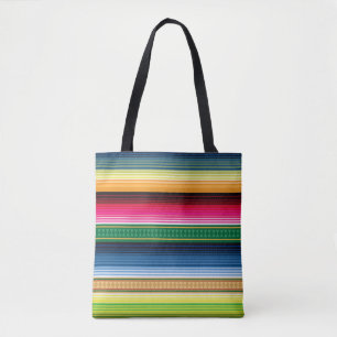 Bolso De Tela Serape combinado mexicano tradicional