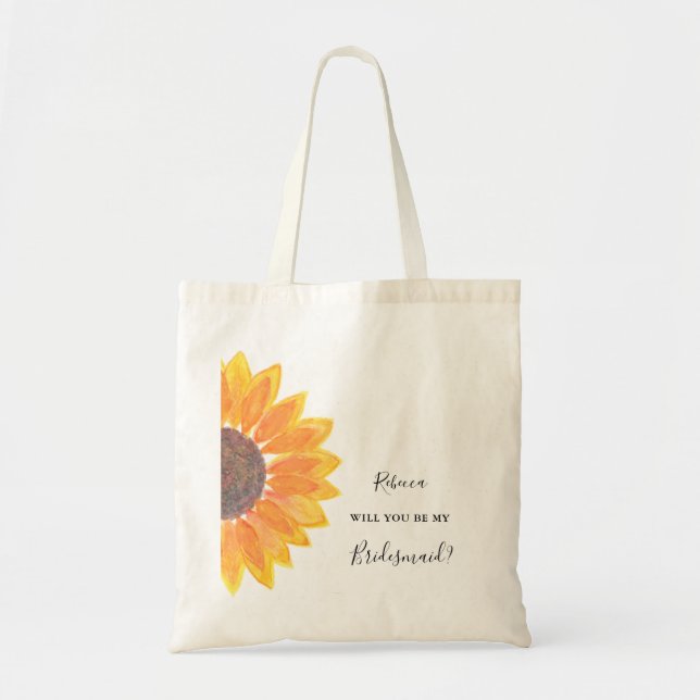 Bolso De Tela ¿Serás Mi Invitación De La Novia? (Frente)