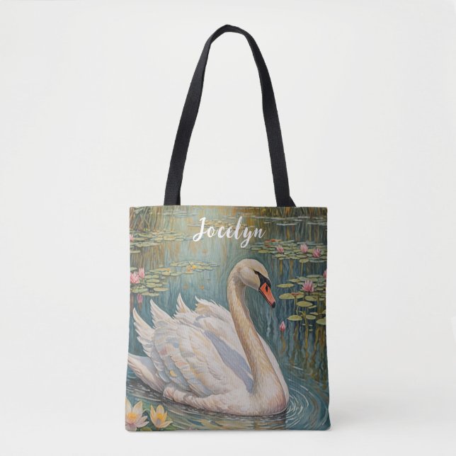 Bolso De Tela Serenade Cisne Tranquila (Anverso)