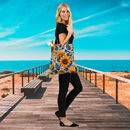 Bolso De Tela Serenade de girasol - Floral vibrante